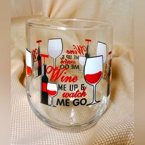 WINE ME UP & WATCH ME GO 3 Wine glasses